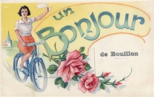 Bouillon Bouillon (Belgien) Leporello Fahrrad, Rosen I-II (Ecken abgestossen)