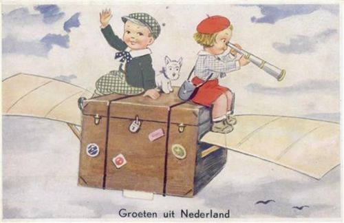 Staphorst Staphorst (Niederlande) Leporello Fliegender Koffer, Groeten uit Nederland II (Reißnagellöcher, kleiner Einriss bei Leporello-Abdeckung)