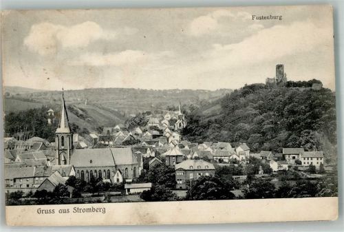 Stromberg 1917 Fusten- Burg Kirche Feldpost WK I