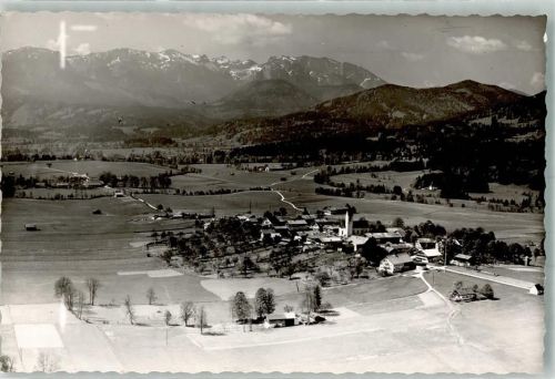 Wackersberg Fliegeraufnahme Ort handschriftlich Foto Original aus Archiv eines Ansichtskartenverlages