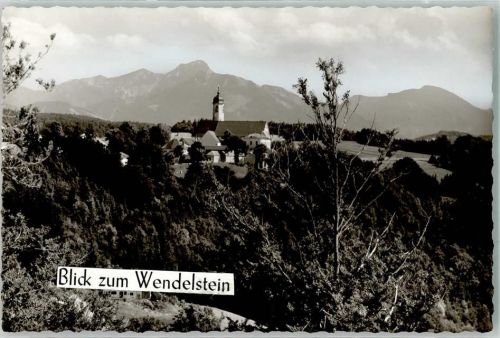 Weyarn mit Stiftskirche St. Peter und Paul und Wendelstein Foto Original aus Archiv eines Ansichtskartenverlages Ort handschriftlich