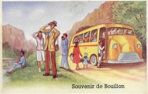 Bouillon Bouillon (Belgien) Leporello Omnibus I-II (fleckig VS, Klebereste VS/RS, leichte Stauchung)