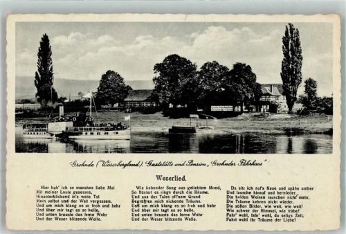 Grohnde Dampschoff Weserlie Pension Gasthaus Grohnder Fährhaus