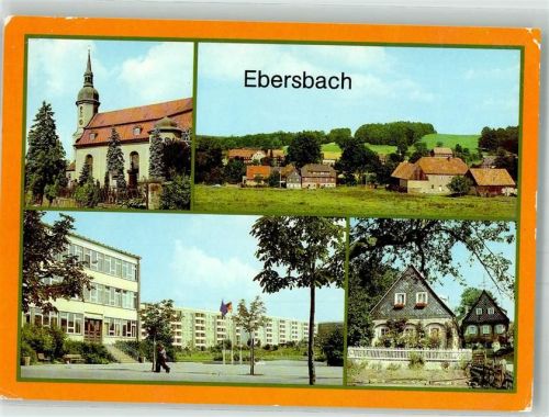 Ebersbach Ev. Kirche Neubaugebiet Oberland Umgebindehäuser Fotograf Donath VEB Bild und Heimat