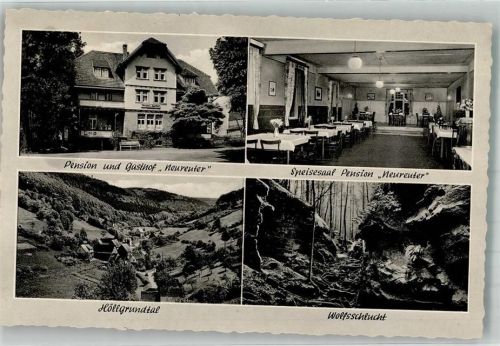 Mülben Pension Gasthaus Neureuter Höllgrundtal Wolfsschlucht