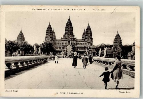 Angkor Vat 1931 Denkmal Tempel Ausstellung Paris 1931