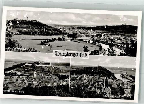 Burglengenfeld Stadt mit Kreuzberg und Burg Schlechter Druck