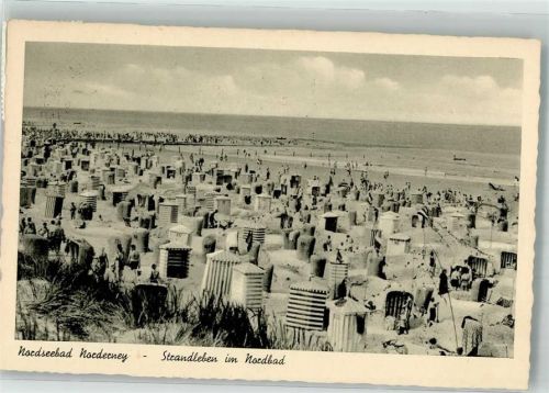 26548 W2982 Norderney 1958 Foto AK Schwimmbad Strand Nordbad