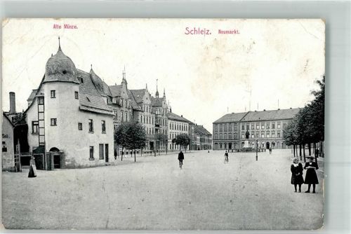 Schleiz 1915 Denkmal Neumarkt Alte Münze Feldpost WK I