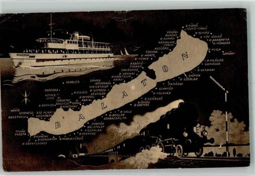 Balaton 1958 Dampfschiff Eisenbahn
