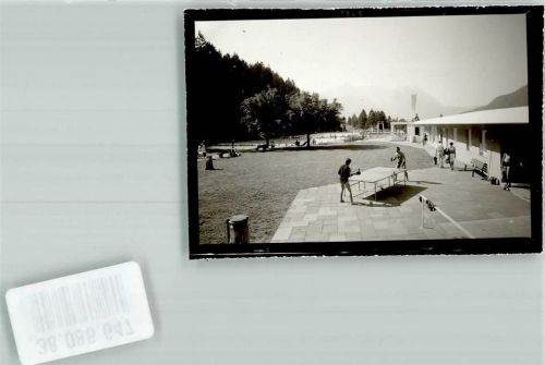 Farchant Schwimmbad Tischtennis Foto Original aus Archiv eines Ansichtskartenverlages