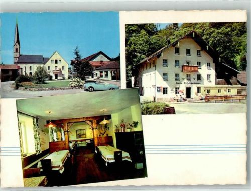 Bergen Gasthaus Eisenhammer Kirche Auto Cabrio