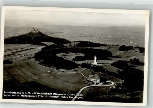 Hechingen 1940 Fliegeraufnahme Strähle Schloss Hohenzollern Wanderheim Turm