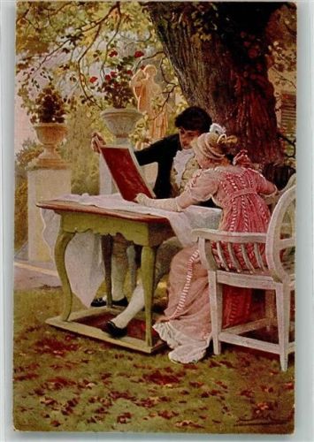 1921 sign. Simm Franz Lindenbaum Frau