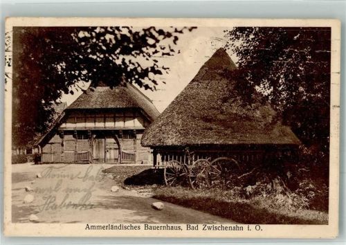 Bad Zwischenahn 1930 Ammerländisches Bauernhaus im Freilandmuseum Fotograf Helene von Oven Maschinenstempel