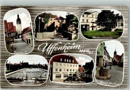 Uffenheim Schwimmbad Hotel grüner Baum Krankenhaus Landratsamt Würzbuger Tor