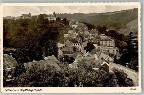 Kyllburg Panorama des Ortes mit der Stiftskirche