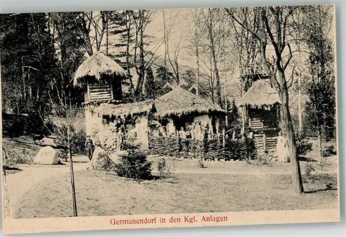 Bad Wildbad Germanendorf in den Königlichen Parkanlagen Ort handschriftlich