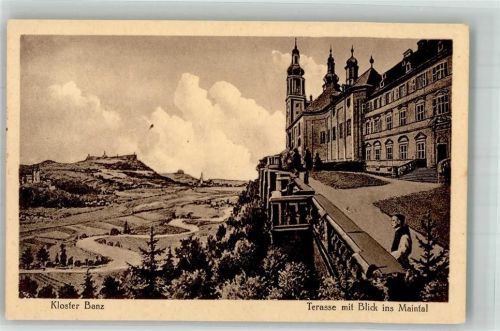 Banz 1943 Kloster Banz über dem Maintal