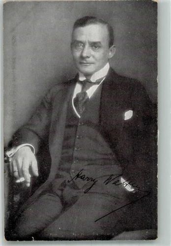 Portrait von Harry Walter mit Autgramm Fotograf d'Ora Genossenschaft Deutscher Bühnen-Angehörigen