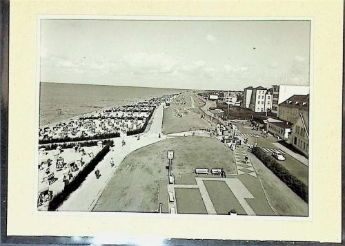 Duhnen Foto montiert auf Karton Neue Deichpromenade Fotograf Otto Schulze