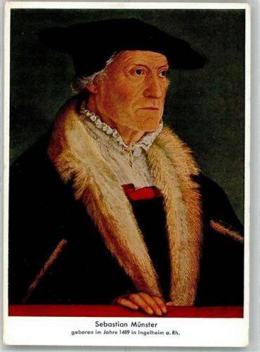 Ingelheim sign. Amberger Portrait von Sebastian Münster im Kaiser-Friedrich-Museum Berlin Werbung Boehringer Sohn AG