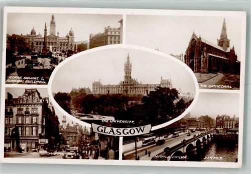 Glasgow 1948 Universität Kirche Jamaica Bridge Charing Gross George Square