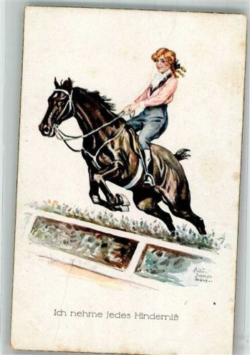 Ich nehme jedes Hindernis Frau Pferd WSBS 6600