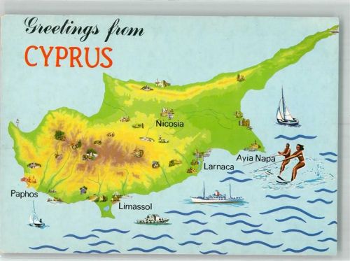 Nicosia Landkarte Zypern