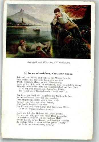 Braubach Text des Liedes O du wunderschöner deutscher Rhein