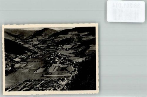 Unterglottertal 1937 Fliegeraufnahme von Unter- und Oberglottertal mit Pfarrkirche St. Blasius Foto Original aus Archiv eines Ansichtskartenverlags