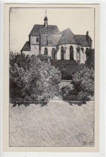 Havelberg Federzeichnung von Havelberg Dom vom Hohlweg aus gesehen. Top Erhaltung.