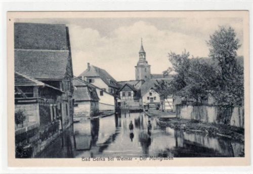 Bad Berka Bad Berka bei Weimar mit Mühlgraben ungelaufen Top Erhaltung.