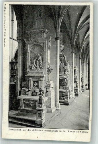 Salem 1902 Münster Inneres Seitenaltäre Kirche
