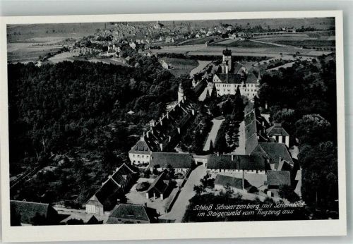 Scheinfeld 1942 Fliegeraufnahme von Schloss Schwarzenberg mit dem Ort