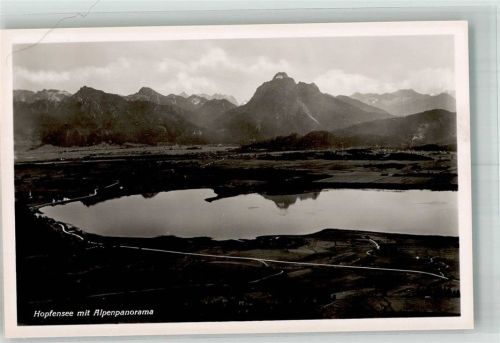Hopfen 1941 Fliegeraufnahme vom Hopfensee mit Alpenpanorama