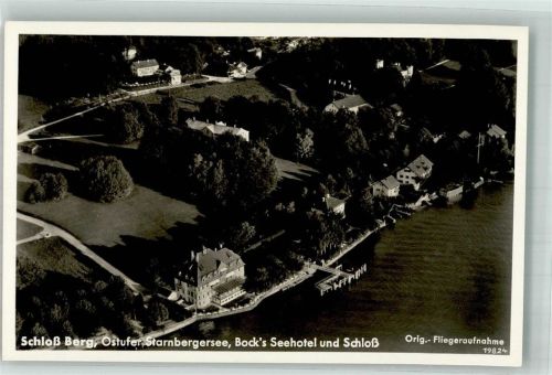 Berg 1938 Fliegeraufnahme vom Schloss Berg