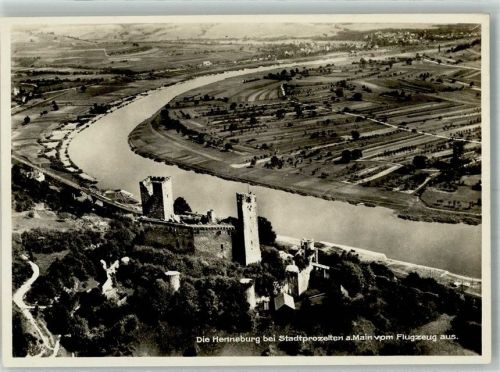 Stadtprozelten Fliegeraufnahme Die Henneburg