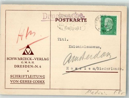 Dresden Schwarzeck-Verlag Korrespondenz