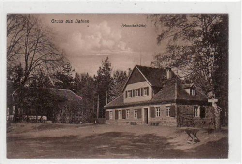 Dahlen Dahlen mit Ausflugsort Hopitalhütte gelaufen von 1910. Gute Erhaltung.