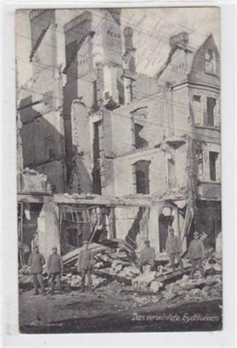 Ebenrode Das verwüstete Eydtkuhnen / Eydtkau - Tschernyschewskoje 1916 Feldpost kleiner Knick an der linken unteren Ecke , sonst gut erhalten.