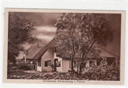Ostseebad Ahrenshoop i. Pomm. mit einzelnen Haus gelaufen. Gute Erhaltung.