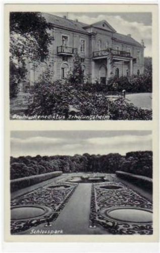 Brühl mit Benediktus Erholungsheim und Schlosspark ungelaufen Gute Erhaltung.