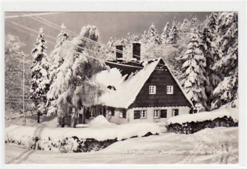 Holzhau Holzhau mit FDGB - Erholungsheim " Berghäusl " im Winter gelaufen von ca. 1955. Gute Erhaltung.