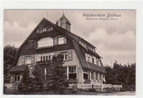 Eibenstock Eibenstock mit Partie am Wanderheim Bielhaus ungelaufen Gute Erhaltung.