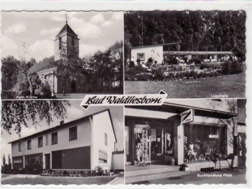 Bad Waldliesborn bei Lippstadt, 4 Abbildungen mit Kath. Kirche ungelaufen Gute Erhaltung.