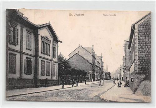 St. Ingbert. ein Blick in die Kaiserstraße gelaufen kleiner Knick unten links, leichter Schrift- und Stempeldurchdruck, leicht fleckig, sonst gut erhalten