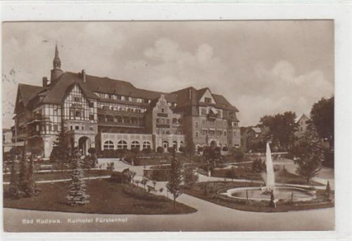 Bad Kudowa Bad Kudowa - Kudowa-Zdrój / Kreis Glatz - Klodzko. Kurhotel Fürstenhof gelaufen 1929. Leichte Stempelspuren, sonst gut erhalten
