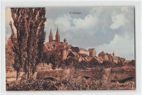Fritzlar Fritzlar. Teilansicht mit Brücke ungelaufen Ecken mit Albumabdrücken, sonst gut erhalten