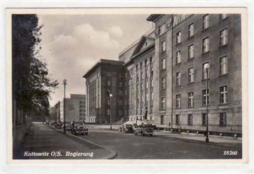 Kattowitz Kattowitz / Katowice mit Regierung gelaufen, 1940. Gute Erhaltung.